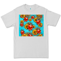 Dove Grey Western Sunflowers Ladybug Premium Tee - LillyAllenDesigns