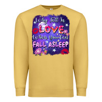Antique Gold Why fall in love when you can fall asleep Premium Sweatshirt - FaDigitalArtStudio