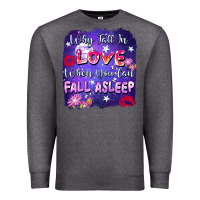 Charcoal Heather Why fall in love when you can fall asleep Premium Sweatshirt - FaDigitalArtStudio