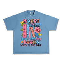 Pebble Blue money can't buy happiness but it can buy books whi Urban Heavy Tee - JahusDesignShop