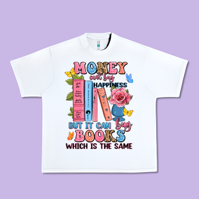 Money Can't Buy Happiness But It Can Buy Books Whi Urban Heavy Tee Designed By Jahusdesignshop