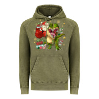 Vintage Olive Christmas dinosaur Vintage Hoodie - MaliasSmallBusiness