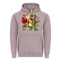 Vintage Zinc Christmas dinosaur Vintage Hoodie - MaliasSmallBusiness