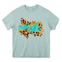 Arona glitter leopard turquoise patch Heavy Core Tee - AdoDesignShop