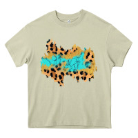 Mossy glitter leopard turquoise patch Heavy Core Tee - AdoDesignShop
