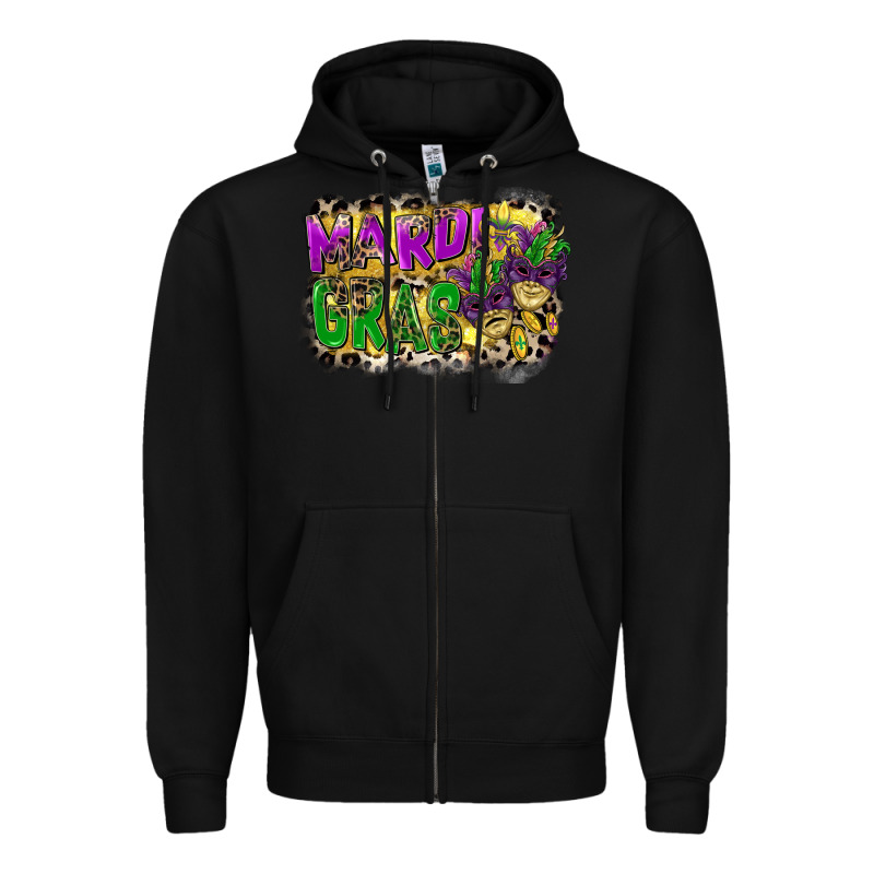 Mardi Gras Zipper Hoodie by CowGirlArtShop | Teevron