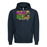 Navy mardi gras Zipper Hoodie - CowGirlArtShop