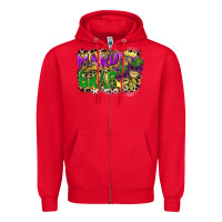 Red mardi gras Zipper Hoodie - CowGirlArtShop