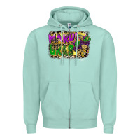 Seafoam mardi gras Zipper Hoodie - CowGirlArtShop