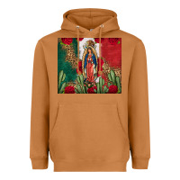 Meerkat Our Lady Of Guadalupe Mexican Flag Roses Cactus Heavyweight Hoodie - FaDigitalArtStudio