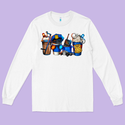 Police Coffee Long Sleeve Tee Designed By Jasminsmagicworld