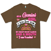 Cacao As A Gemini Girl I Was Born With My Heart On My Sleeve And A Mouth Premium Tee - Jasminsmagicworld