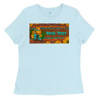 Baby Blue preview custom cowboy boots sunflowers and cactus license plate Ladies Tee - Artiststas