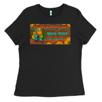 Black preview custom cowboy boots sunflowers and cactus license plate Ladies Tee - Artiststas