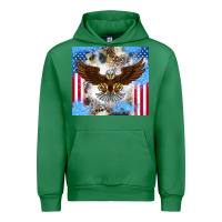 Emerald America Eagle Urban Hoodie - CowhideDigitalArt