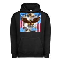 Pigment Black America Eagle Urban Hoodie - CowhideDigitalArt