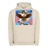 Pigment French Oak America Eagle Urban Hoodie - CowhideDigitalArt