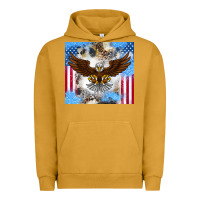 Pigment Peanut Butter America Eagle Urban Hoodie - CowhideDigitalArt