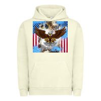 Pigment Pistachio America Eagle Urban Hoodie - CowhideDigitalArt