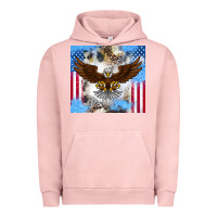 Pigment Salmon America Eagle Urban Hoodie - CowhideDigitalArt