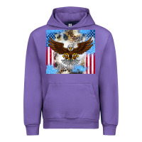 Tulip America Eagle Urban Hoodie - CowhideDigitalArt
