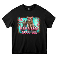 Black mama bear sees all Heavy Core Tee - Artiststas