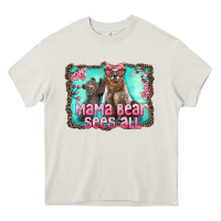Cream mama bear sees all Heavy Core Tee - Artiststas