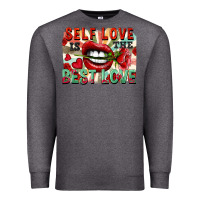 Charcoal Heather Self love is the best love Premium Sweatshirt - FaDigitalArtStudio