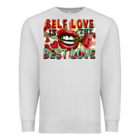 Dove Grey Self love is the best love Premium Sweatshirt - FaDigitalArtStudio