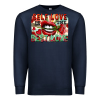 Navy Self love is the best love Premium Sweatshirt - FaDigitalArtStudio