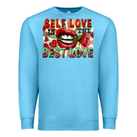 Ocean Blue Self love is the best love Premium Sweatshirt - FaDigitalArtStudio