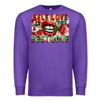 Purple Self love is the best love Premium Sweatshirt - FaDigitalArtStudio