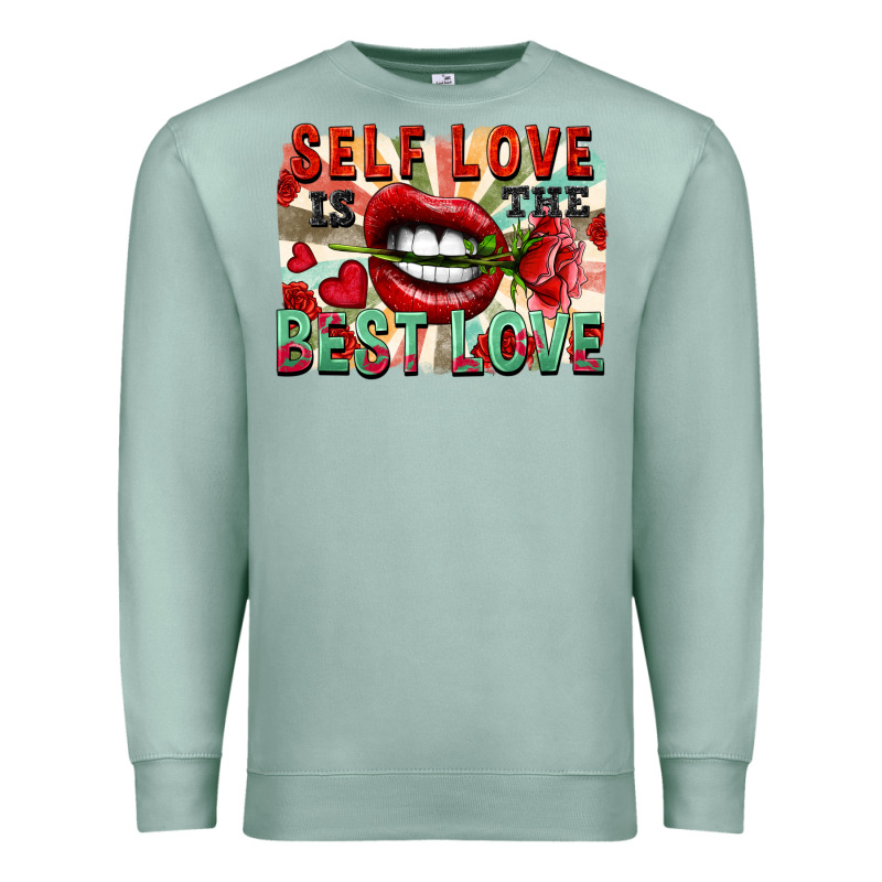 Self Love Is The Best Love Premium Sweatshirt by FaDigitalArtStudio | Teevron
