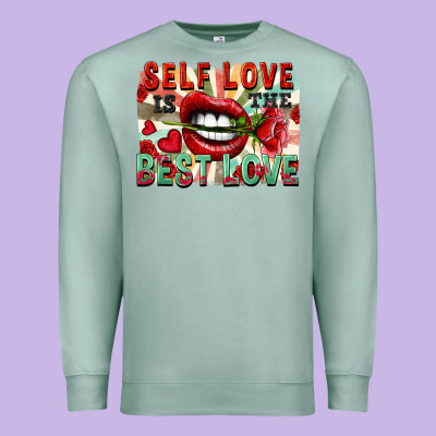 Self Love Is The Best Love Premium Sweatshirt Designed By Fadigitalartstudio