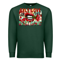 Sports Green Self love is the best love Premium Sweatshirt - FaDigitalArtStudio