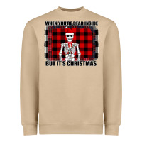 When You Re Dead Inside But It Christmas Skeleton Heavyweight Sweatshirt | Teevron