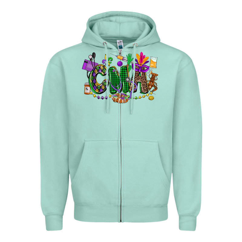 Cma Mardi Gras Cowgirl Zipper Hoodie by CowGirlArtShop | Teevron