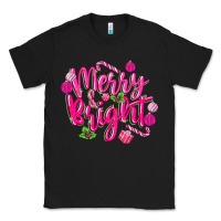 Black merry and bright Classic Tee - MaliasSmallBusiness