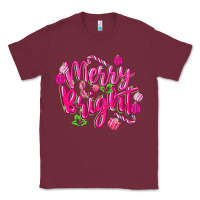 Burgundy merry and bright Classic Tee - MaliasSmallBusiness
