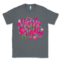 Charcoal Heather merry and bright Classic Tee - MaliasSmallBusiness