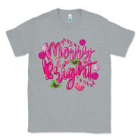 Heather Grey merry and bright Classic Tee - MaliasSmallBusiness