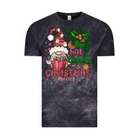 Cloud Black Pink Christmas hot cocoa and christmas movies Vintage Tee - NancyCooperArtShop