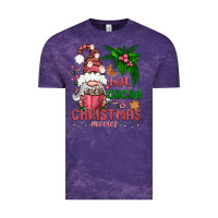 Cloud Purple Pink Christmas hot cocoa and christmas movies Vintage Tee - NancyCooperArtShop