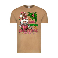 Vintage Camel Pink Christmas hot cocoa and christmas movies Vintage Tee - NancyCooperArtShop