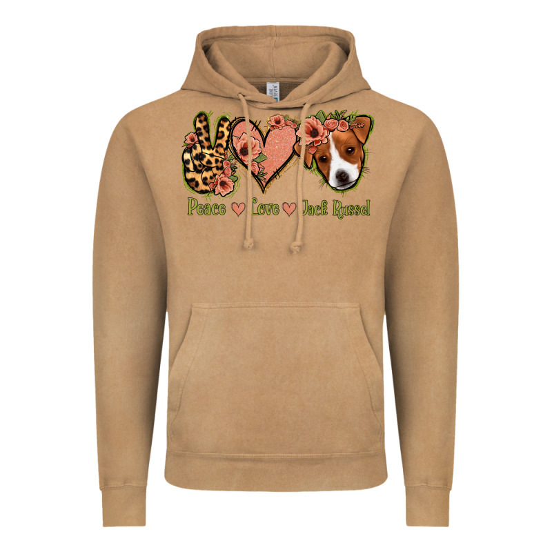 Peace Love Jack Russel Vintage Hoodie by Jasminsmagicworld | Teevron