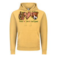 Vintage Mustard Peace Love Jack Russel Vintage Hoodie - Jasminsmagicworld