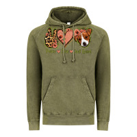 Vintage Olive Peace Love Jack Russel Vintage Hoodie - Jasminsmagicworld