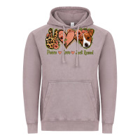 Vintage Zinc Peace Love Jack Russel Vintage Hoodie - Jasminsmagicworld
