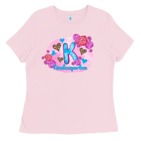 Bubblegum Pink back to school flowers kindergarten 3200x2400 Ladies Tee - AdoDesignShop