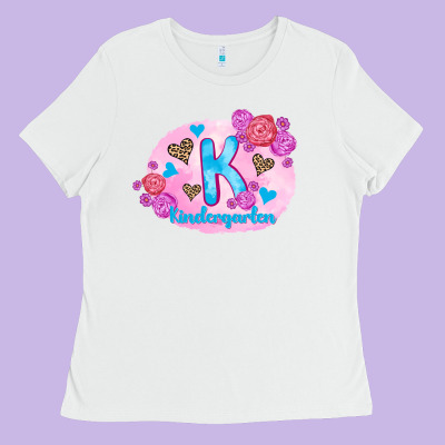 Back To School Flowers Kindergarten 3200x2400 Ladies Tee Designed By Adodesignshop
